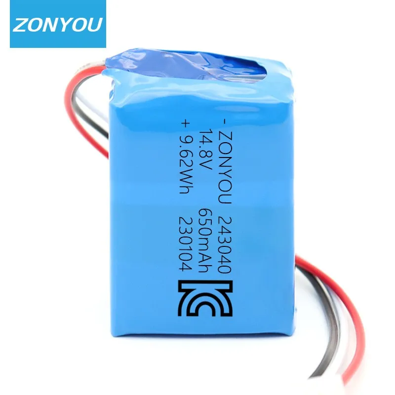 buy more will cheap 243040~650mAh window cleaning robot polymer lithium battery pack 4S1P with KC full capacity