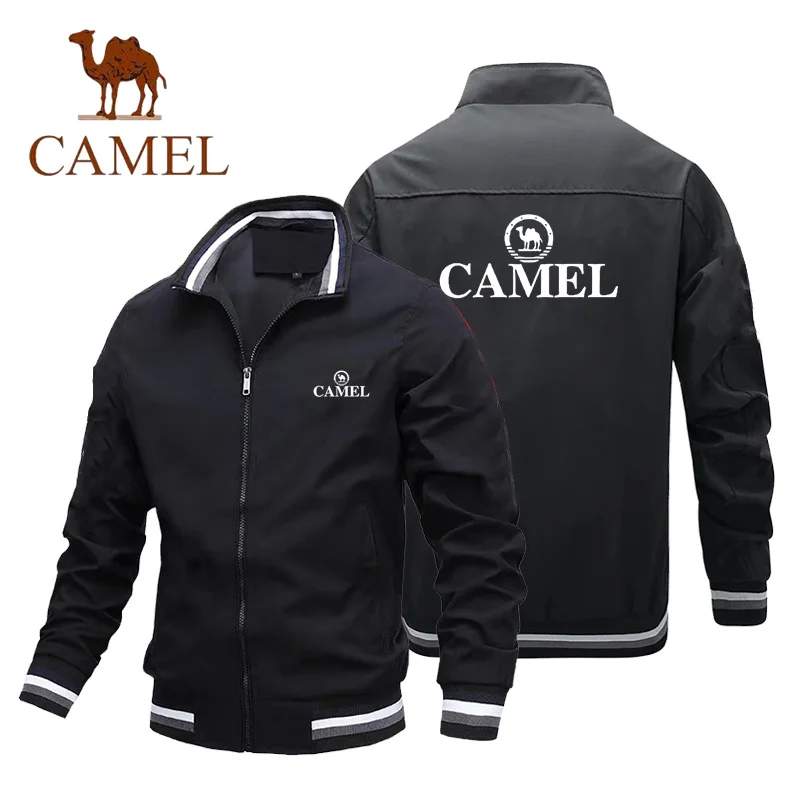 

New CAMEL brand spring and autumn casual fashion slim fit bomb jacket baseball jacket men's jacket M-4XL hot stamping