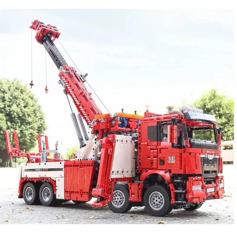 Yuxing-bloques de construcción modelo King 17027 RC para niños, juguete de ladrillos para armar vehículo de rescate de Bomberos de ciudad, ideal para regalo de cumpleaños, código 4883, compatible con