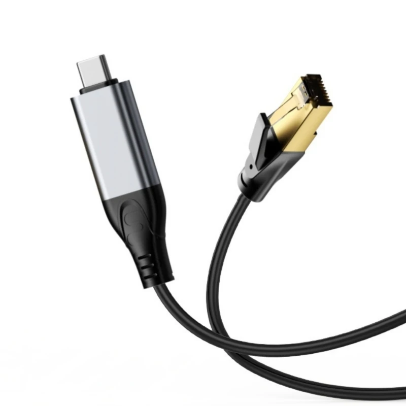 Fast Speed Type C Ethernet Networking Cable No Driver Need For Computer Tablet 