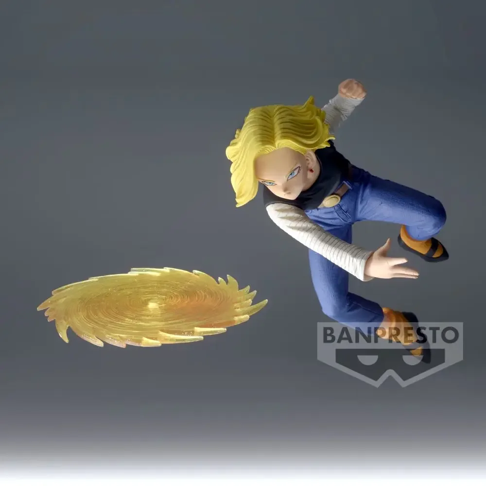 Original BANDAI Banpresto G Materia Dragon Ball Android 18 PVCอะนิเมะตัวเลขAction Figureของเล่นคริสต์มาสของขวัญ