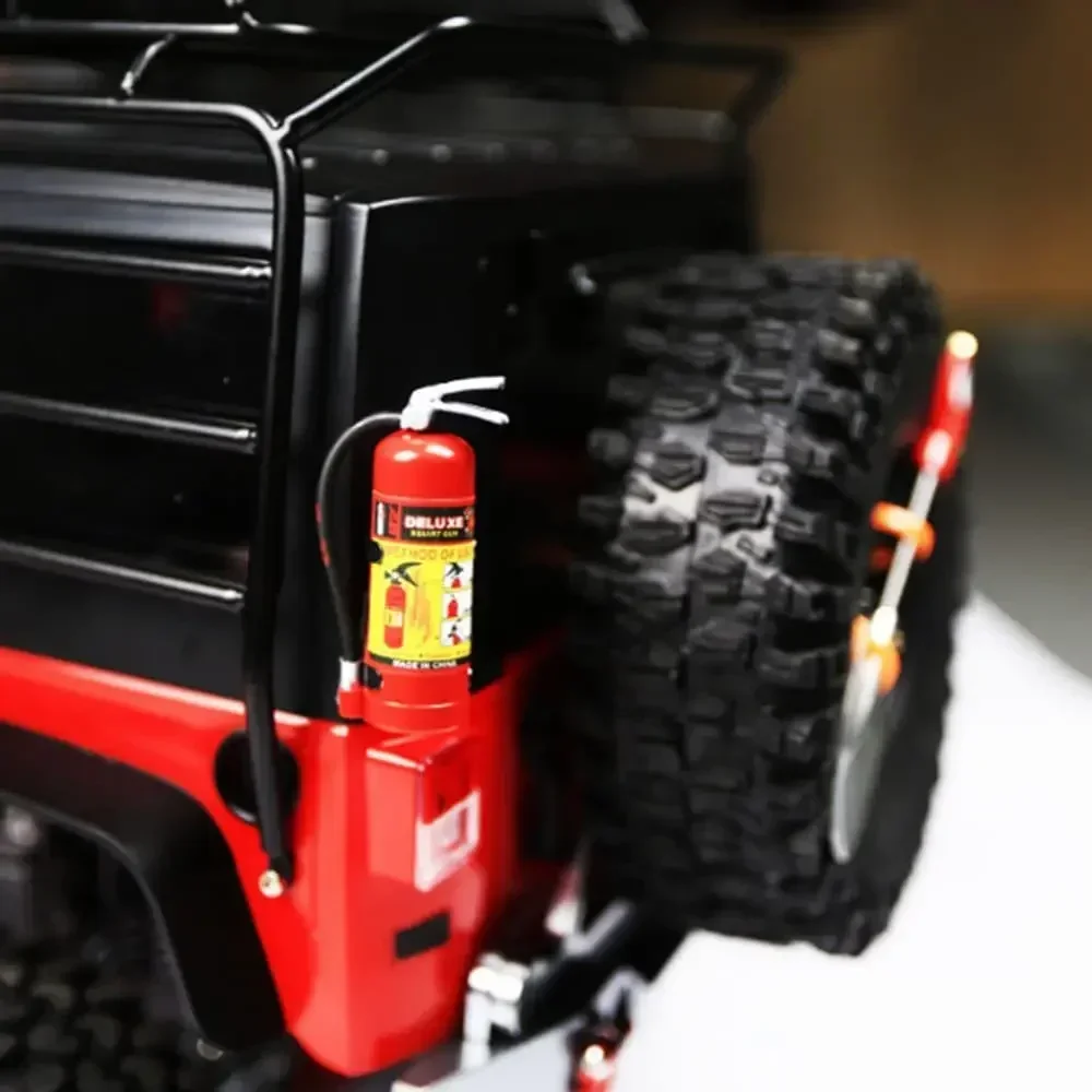 SCX10 simulation climbing car decoration wooden box bucket shovel fire extinguisher TRX4 fuel tank oil barrel mood piece