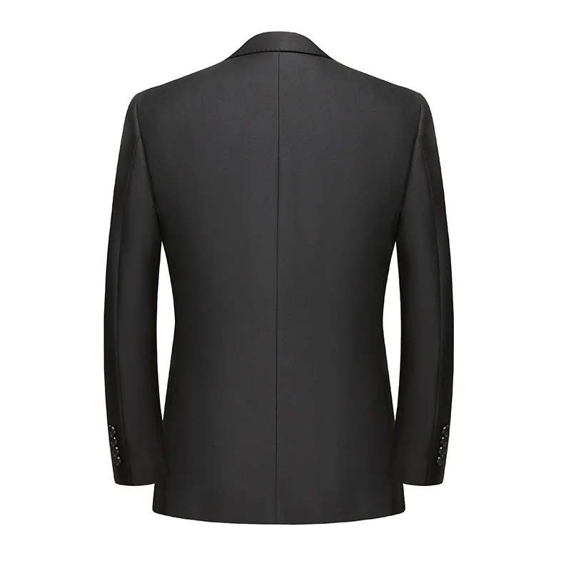 Autumn and Winter New Suit Men's Korean Version of Slim Wedding Professional Emcee Dress Black Suit Three-piece Men Suits