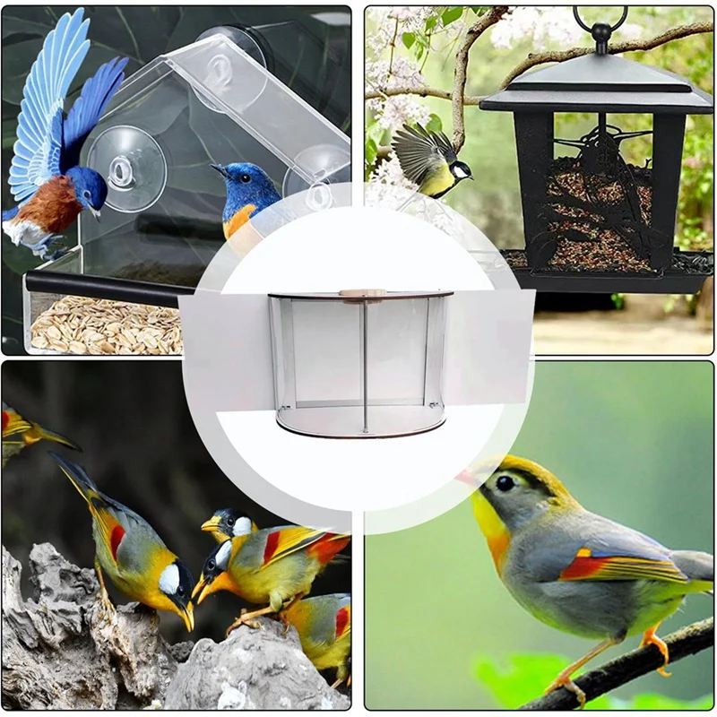 Window Bird Feeder Inside House - 180° Clear View Inside House Window Bird Feeder Bird Feeder For Window Watching Birds Durable