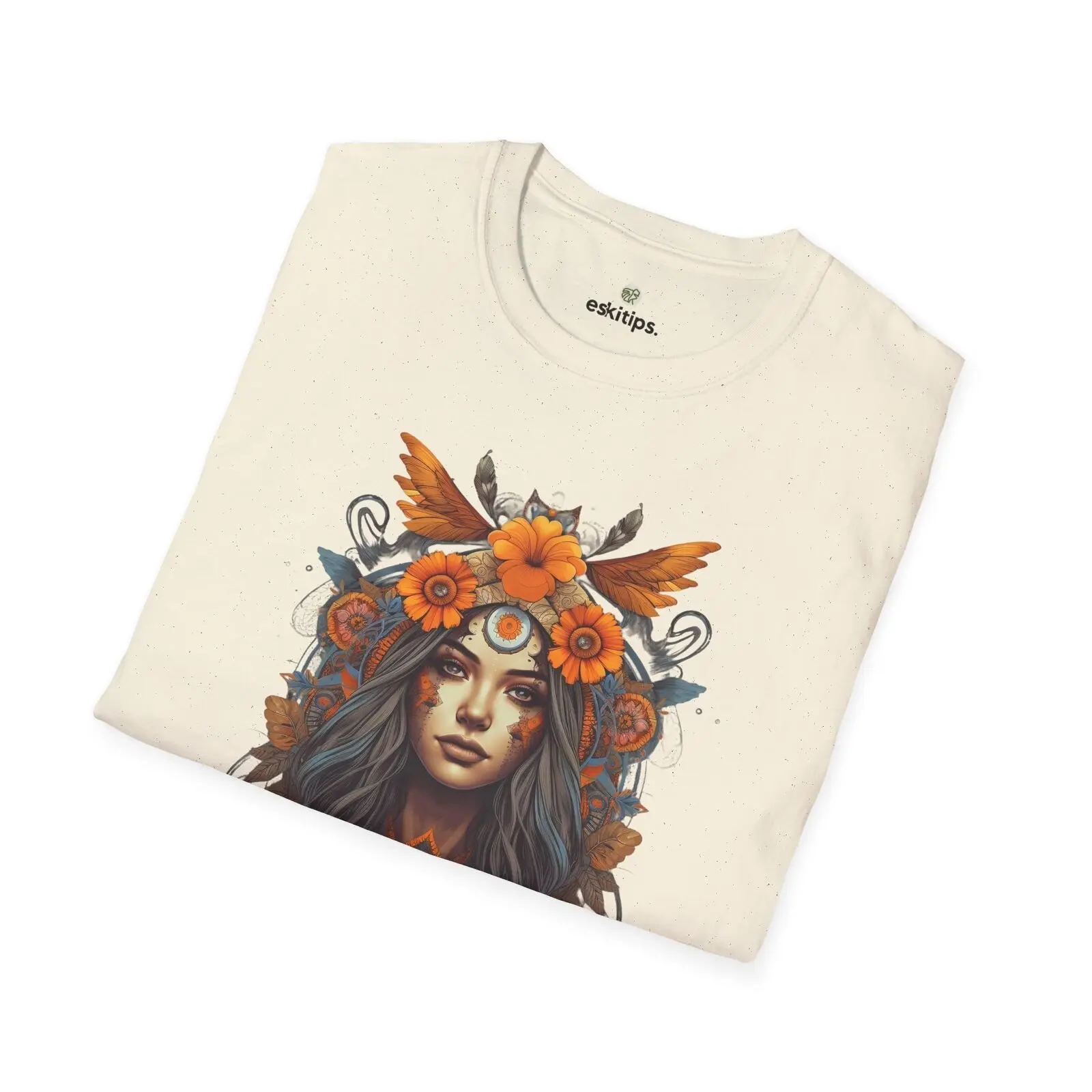 Mystical Tribal Goddess T-Shirt - Unique Bohemian Art Apparel