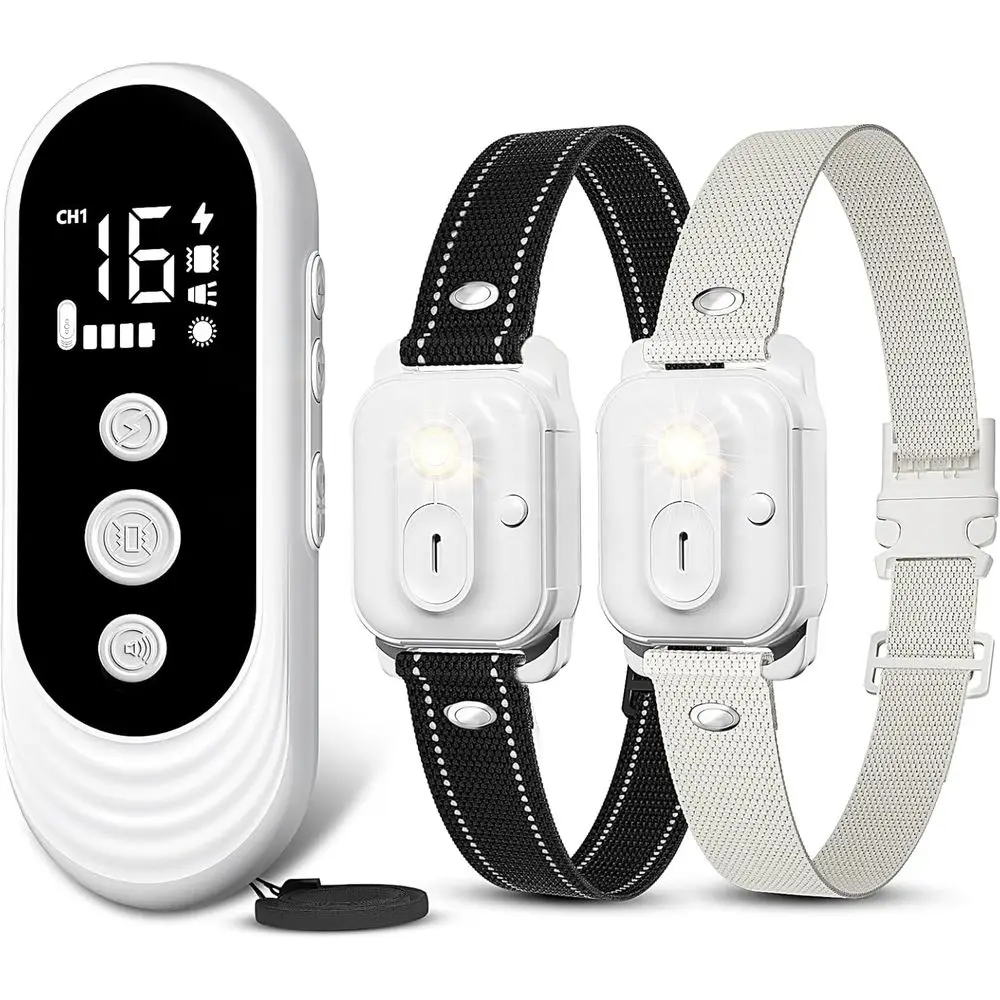 

Ошейник для собак 2 собаки, 3300 т Ошейник для дрессировки собак с пультом дистанционного управления, IPX7 Водонепроницаемый перезаряжаемый Sleek Ern или All Dogs с p, Vibrat