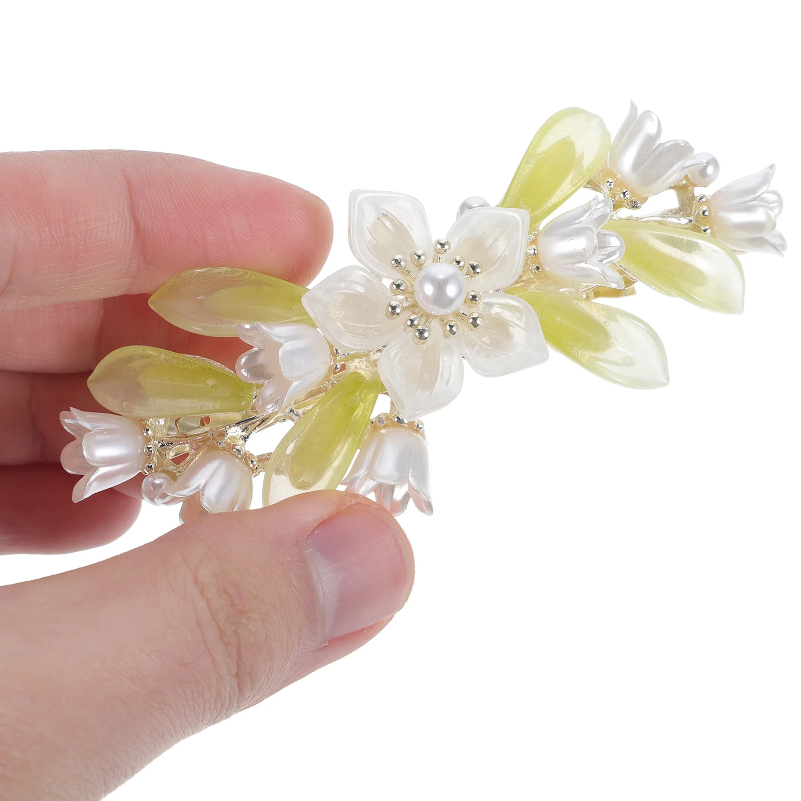 

Lily of Valley Clip Lily Of The Valley Clip Smooth Metal Design Spring Snap Clips for Women Hair Accessories Thick Hair