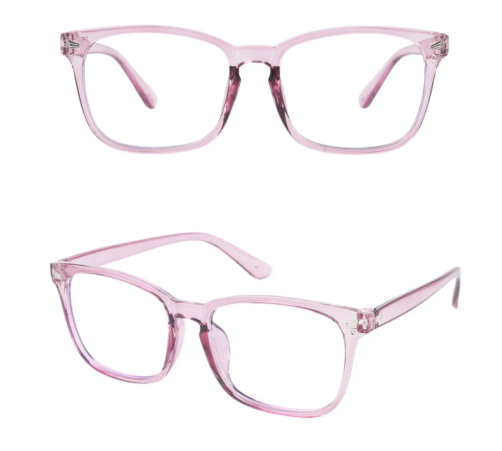 Blaulichtblockierende Brille, quadratischer Nerd-Brillenrahmen, Anti-Blue-Ray-Brille für Computerspiele – Detail 4