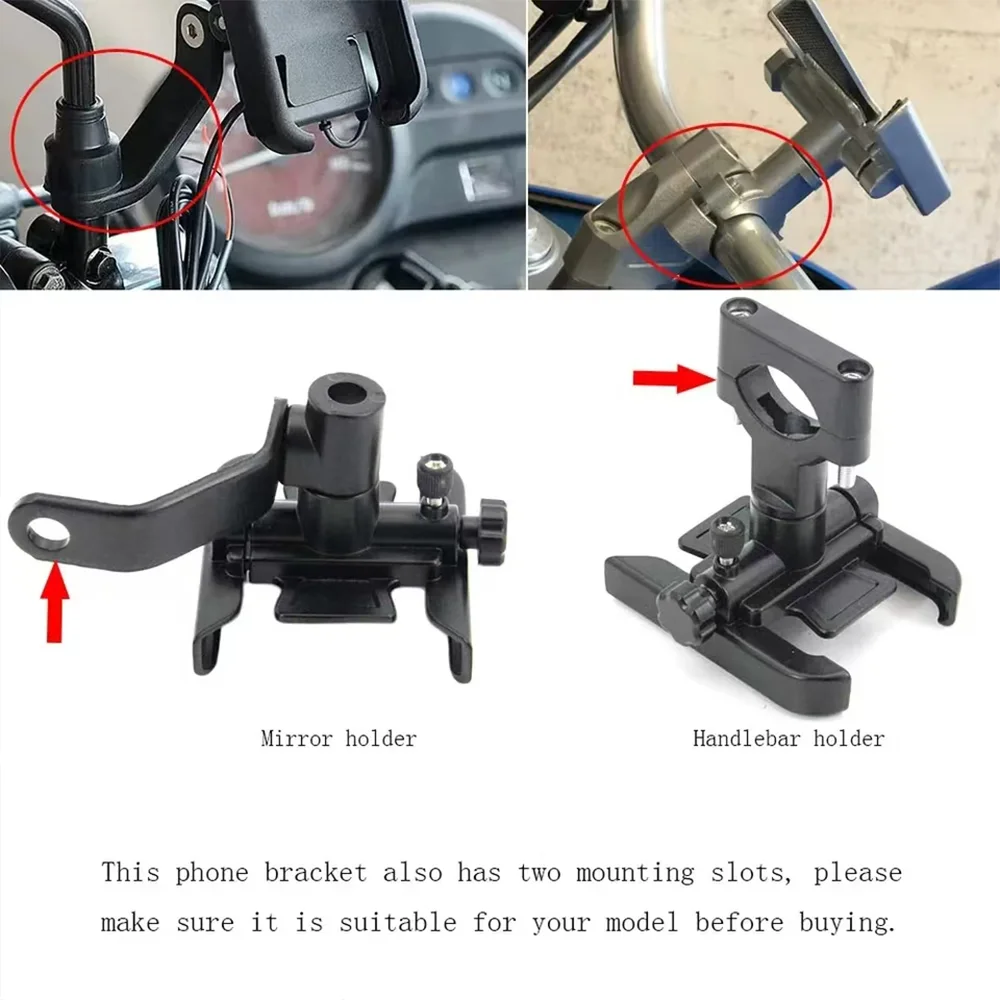 For Bajaj Pulsar 125 150 180 Rs200 Ns 200 160 Motorcycle Accessories Mirror Handlebar Mobile Phone Holder GPS Stand Bracket
