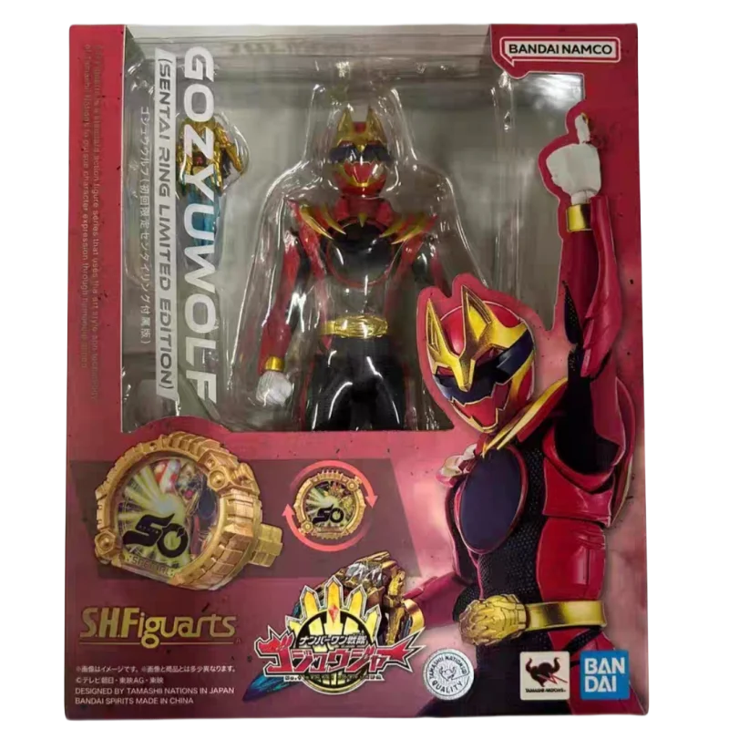 حقيقية بانداي رقم 1 SENTAI GOZYUGER SHF GOZYUWOLF SENTAI حلقة طبعة محدودة أنيمي عمل أرقام نموذج الشكل لعبة هدية للطفل