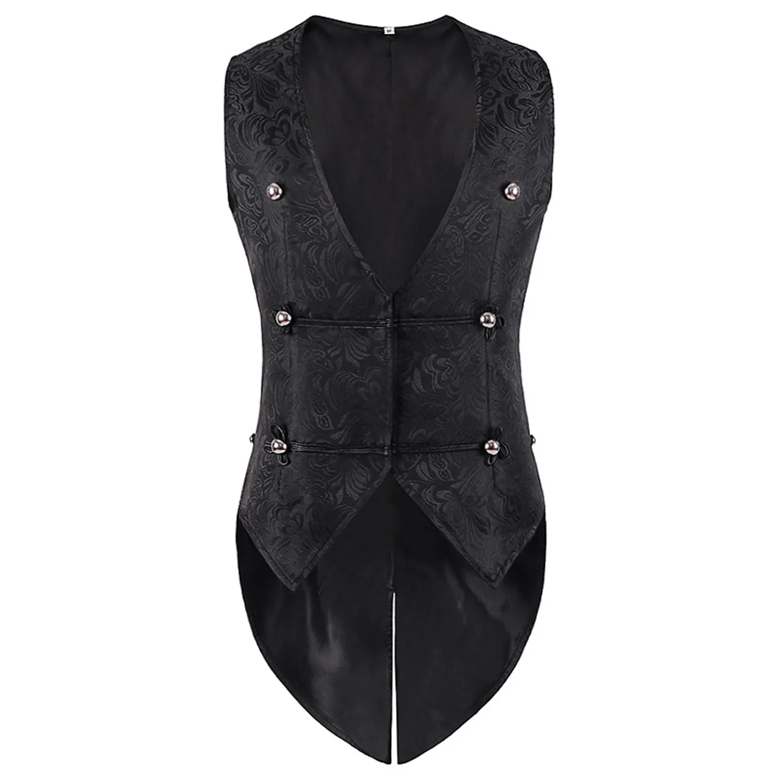 Mens Victorian Retro Vest Punk Jacket Cosplay Suit Vest Men Steampunk Gothic Medieval Jacquard Waistcoat Halloween Costume