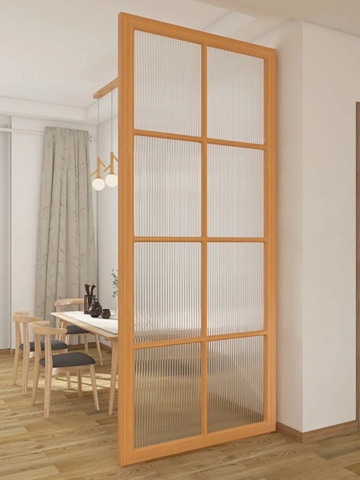 Japanese style glass screen partition wall, home living room, bathroom, entrance foyer