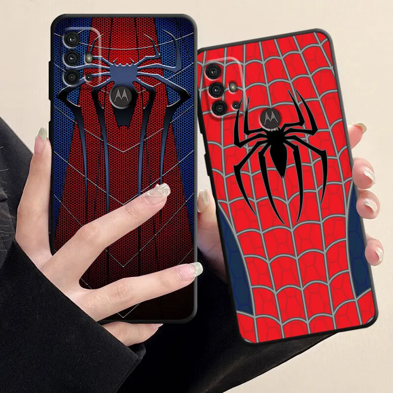 Spider-Man Logo Marvel Case for Motorola Moto G200 G71 5G G50 G82 G8 G9 Power Lite G30 G51 G52 G72 G60 G31 G32 G22 Cover