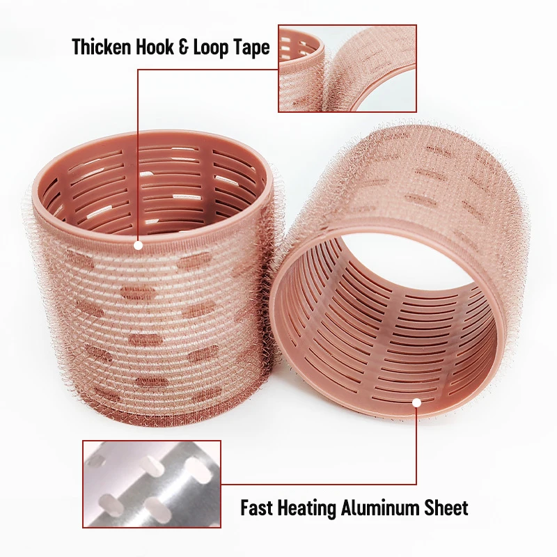 12pcs/set Extra Large Aluminum Core Rollers Hook & Loop Fast Heating Big Self Grip Air Bang Sleep Magic Heatless Curls 74mm 1924 view 6