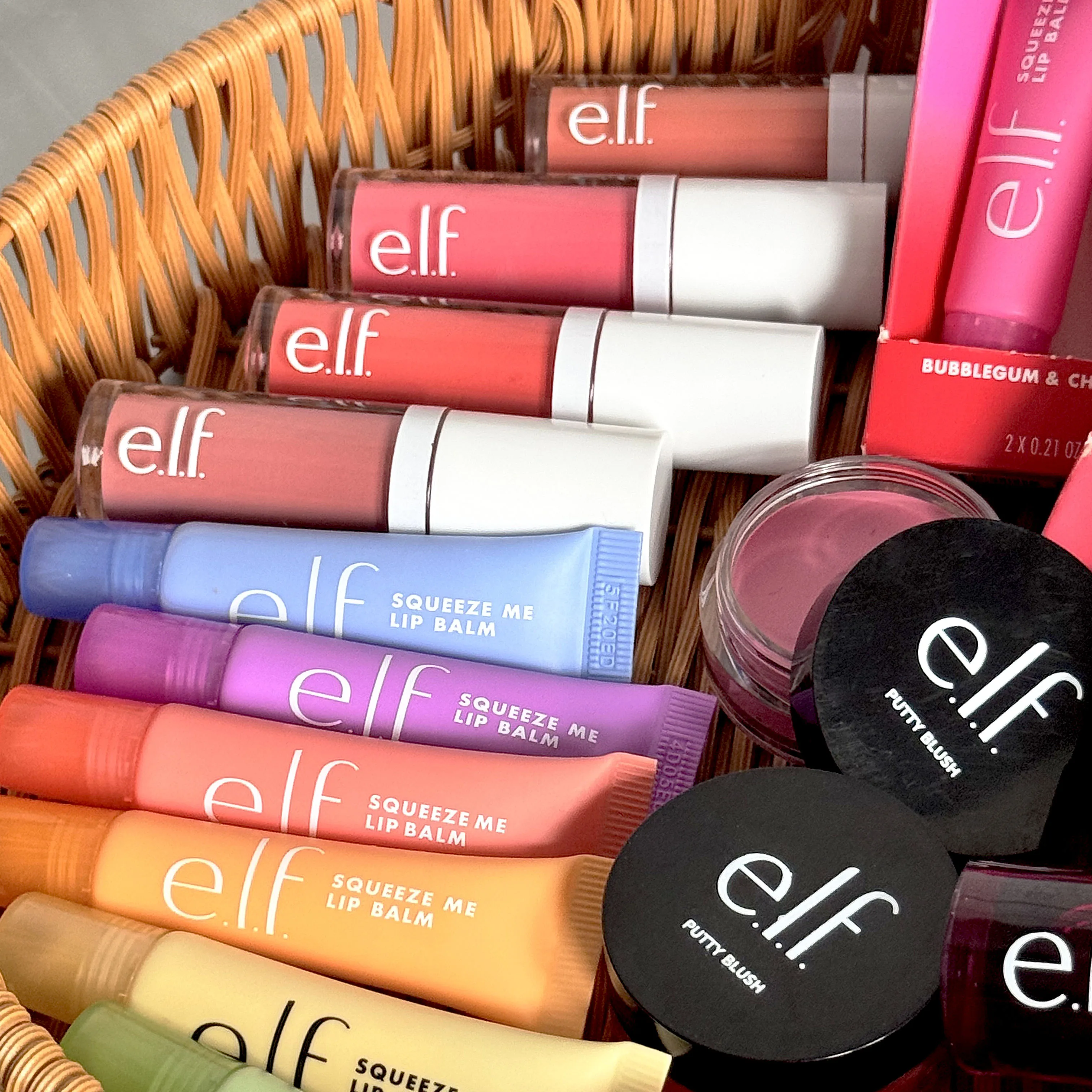 E.l.f 3 Combinations Mango-Watermelon Bubblegum-Cherry Mint-Chocolate Lasting Moisturizing Fruit Lip Balm Set Lip Gloss Lipstick