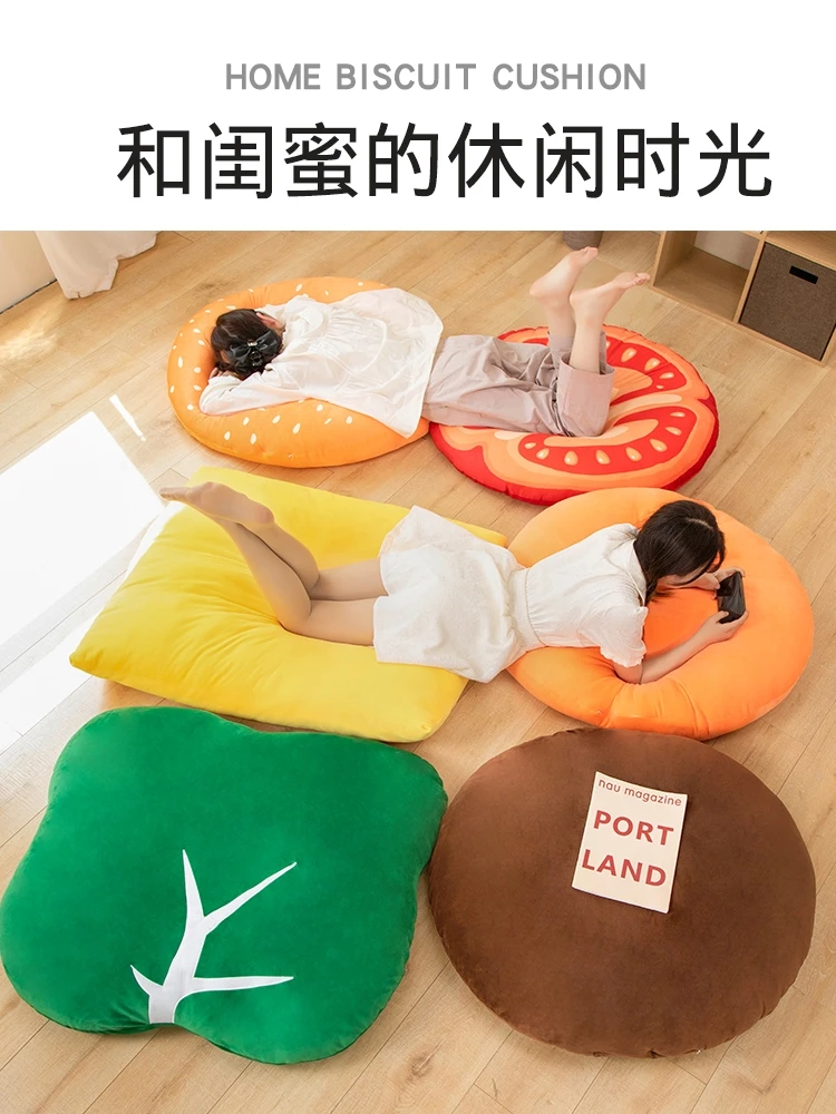 Giant Hamburg Sofa Cushion Creative Large Pillow Cushion Plush Tatami Cushion Bed Waist Protection Pillow Doll