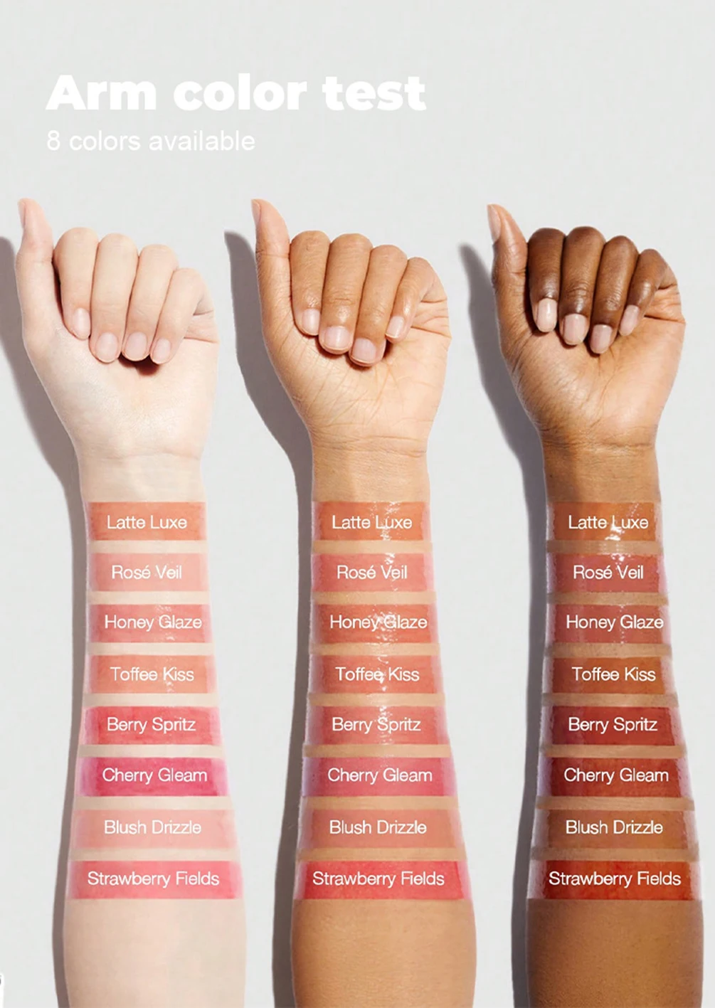 プライベートブランド 8色 リップグロス カスタムロゴ 保湿 プランプ効果 ペプチド配合 ヒアルロン酸配合 栄養補給 卸売 メイクアップ