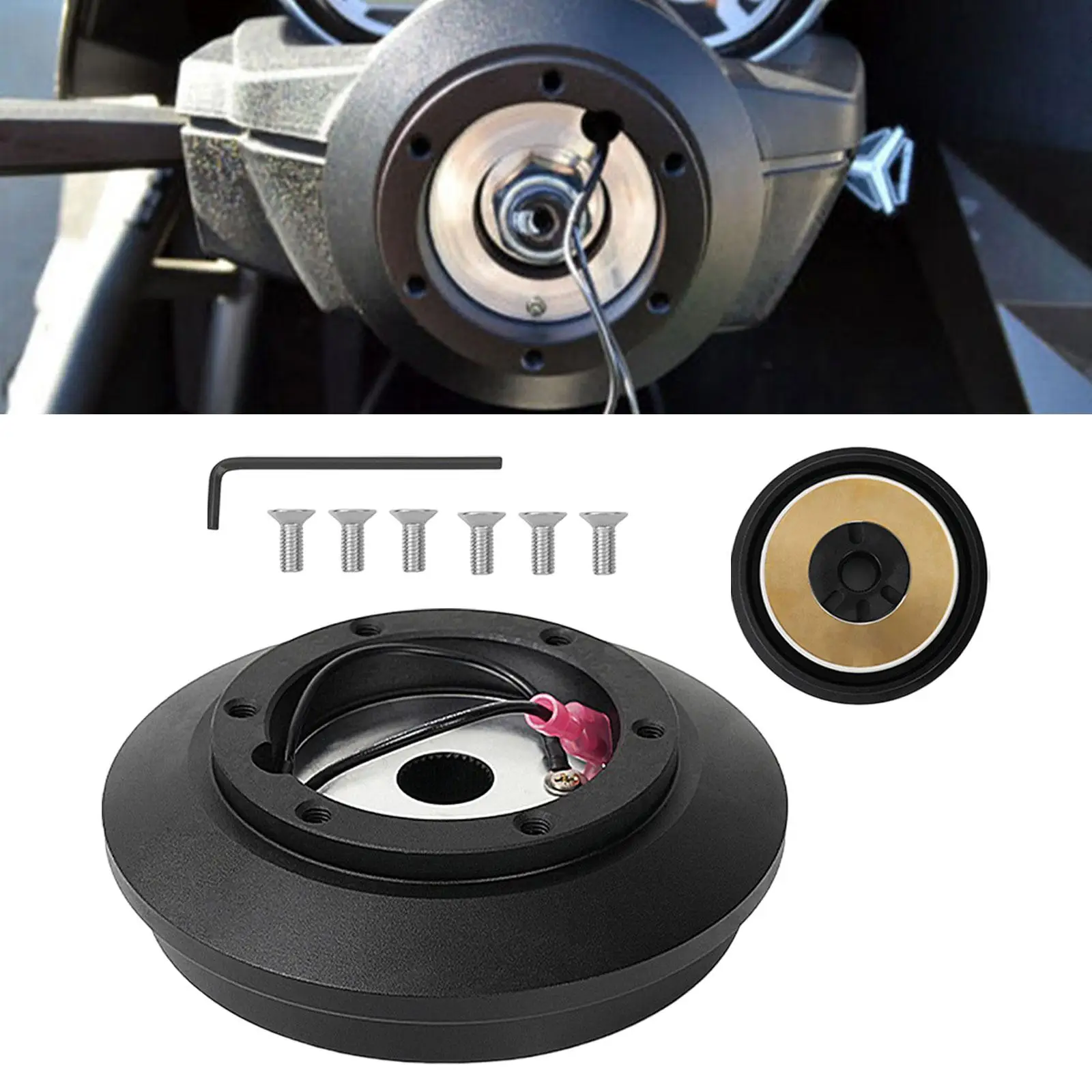 

Адаптер-переходник для рулевого колеса, черный, для короткой ступицы 121H (86-93), замена для 85-90