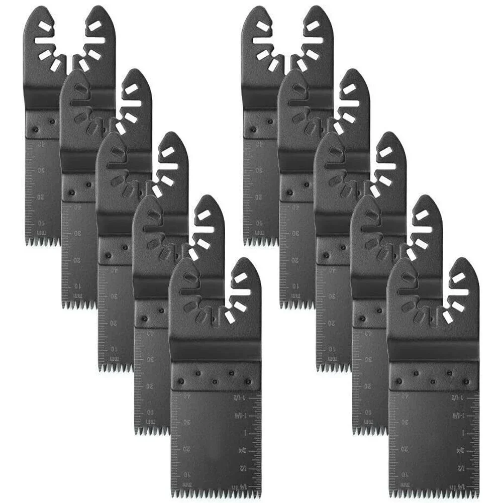 10Pcs Japanese Tooth Wood Oscillating Saw Blade Multitool Quick Release For Cutting Wood Plastic Drywall Open Hole Power Tool