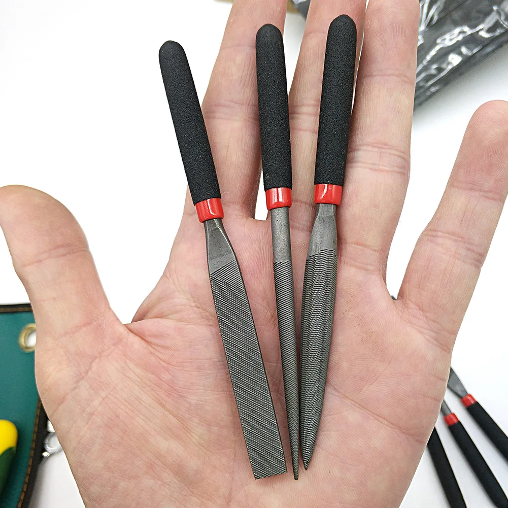 Mini Arquivo de Aço para Pedra Ferramentas Manuais Arquivo Plano Confiável Meio Arquivo Redondo Novo Modelo