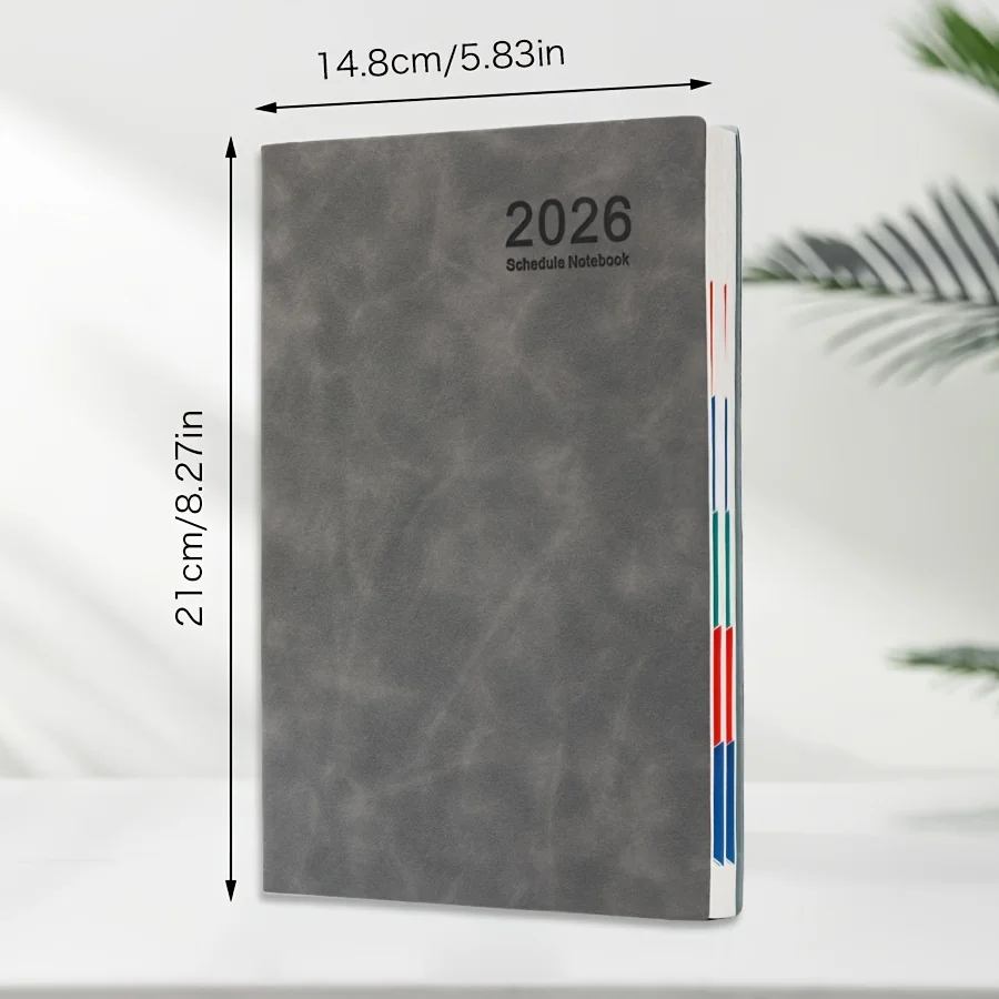 2026 مجلة التخطيط اليومي والتقويم 8 ألوان نابضة بالحياة (وردي/أحمر/أخضر/أزرق/أرجواني/أزرق مخضر) |   هدية عصرية متينة للمراهقين