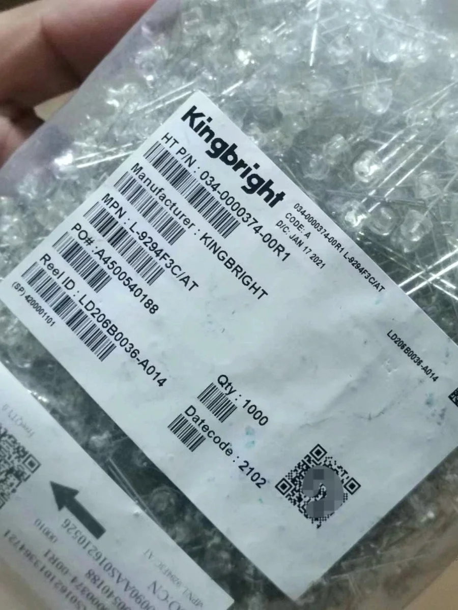 

50Pcs/L-9294F3C/AT Low Power Through Hole Mount T-1 3/4 940nm Infrared Emitting Tube
