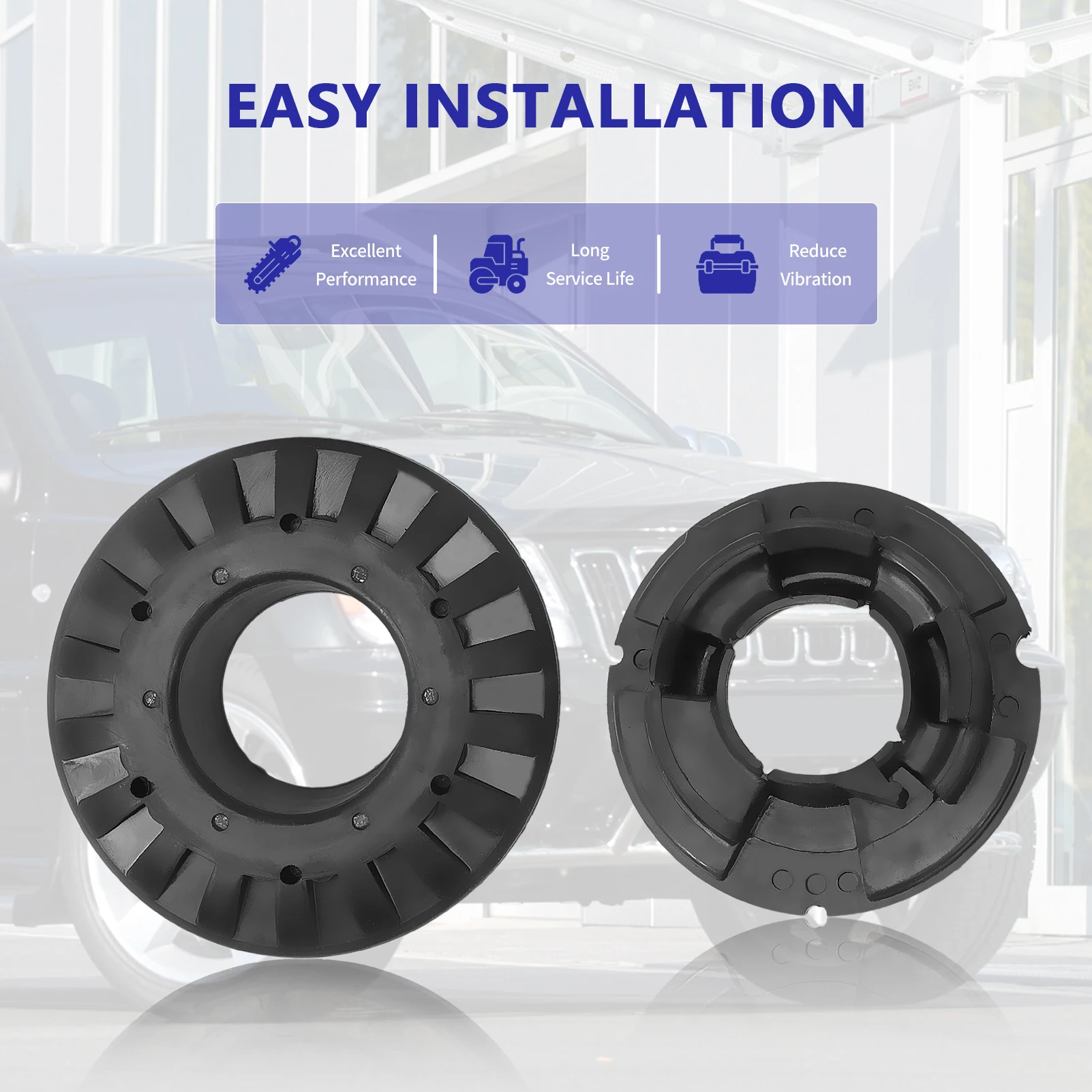K160042 4 PCS Rear Upper/Lower Coil Spring Insulator Kit K160061 For Jeep Grand Cherokee 1999-2004