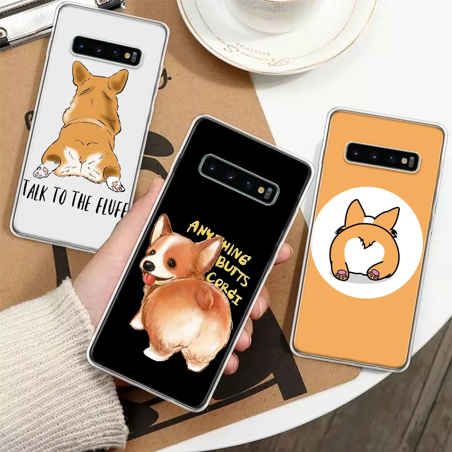 Cartoon Corgi Super Cute Dog Silicon Call Phone Case For Samsung Galaxy S23 S24 S25 Ultra S21 Plus S20 FE S22 S10 + S10E Cover F image 2
