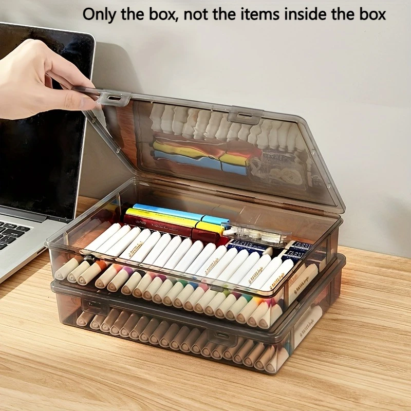 Hochwertige Akten-Organizer-Box aus Kunststoff, A5-Desktop-Aufbewahrungsbox für Papiere, Zertifikate, Stifte, Nähzubehör, Büroutensilien