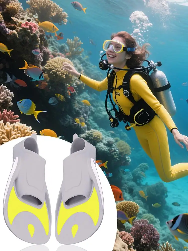 

Adult Swim Fins Compact Swimming Fins Flippers Lightweight Adjustable Comfortable Soft Pool Accessories for Equipment Surfing