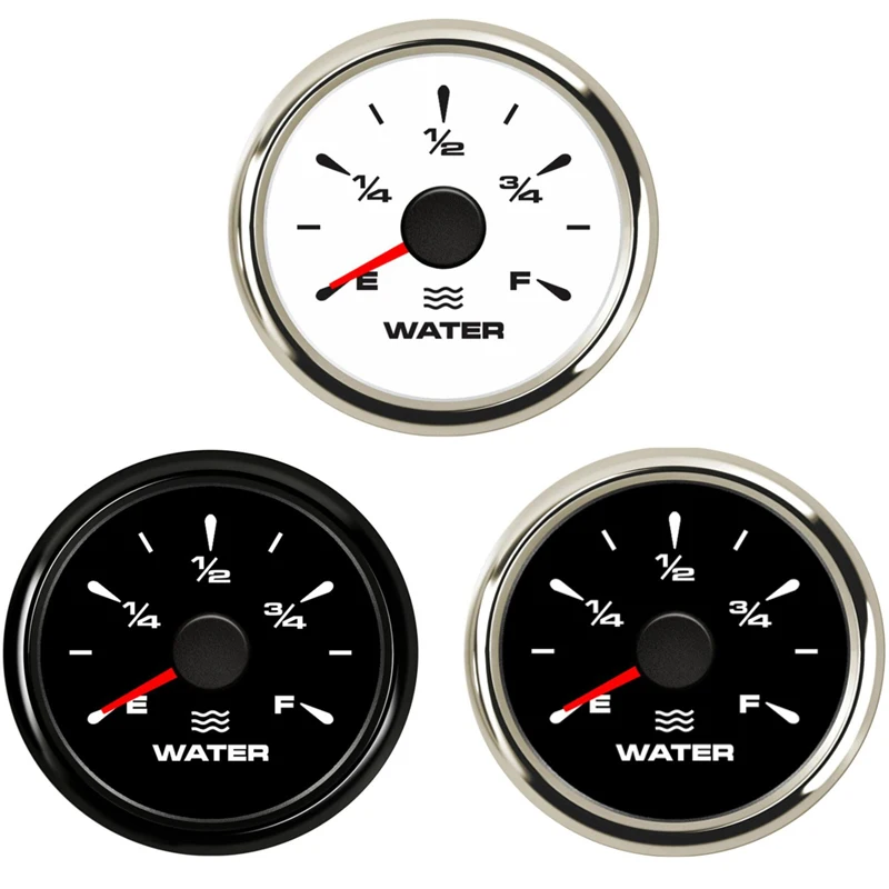 52mm Pointer Water Level Gauges 0-190ohm 10-180ohm Water Level Meter with 8 Kinds Backlight for Car Boat 240-30ohm