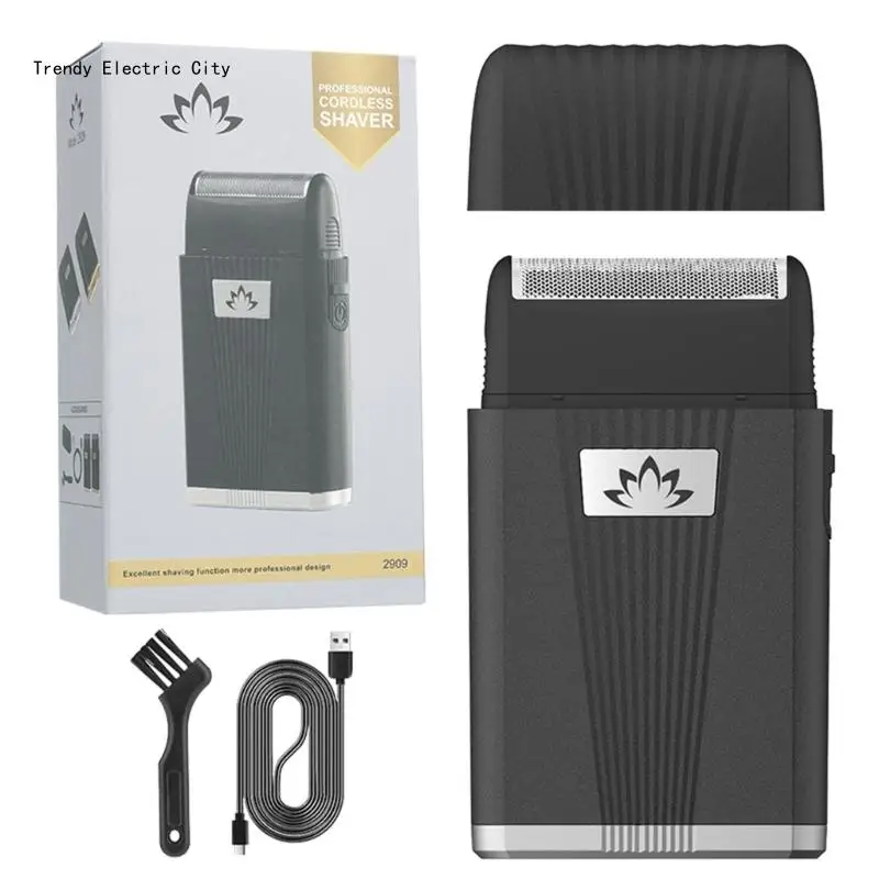 Herren Elektrorasierer Wasserdichter Säbelrasierer Akku-Bartschneider Wiederaufladbare Pflege Rasieren Haarentfernung R9CD