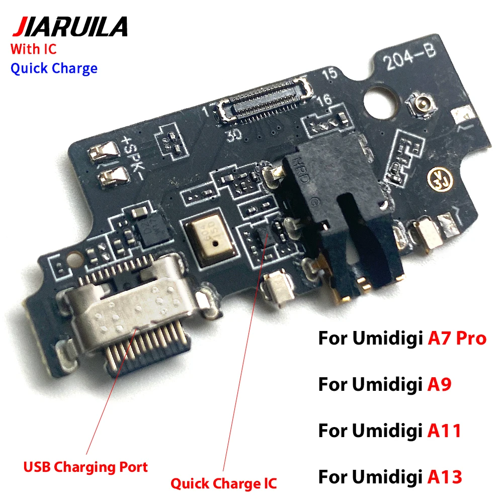 Placa flexible con conector de carga USB para Umidigi A7 Pro, A9 Pro, A11 Pro Max, A13, A15, F3 5G, G9, G100 con micrófono