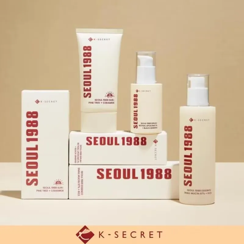 SEOUL 1988 Conjunto de brilho hidratante hidratante vitamina C cuidados com as rugas 4% retinol ginseng soro facial firme linhas finas creme para os olhos