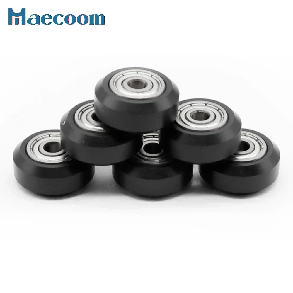12/24pcs CNC Plastic POM Wheel with 625zz Idler Pulley Gear Passive Round/V-Slot Perlin Pulley Wheel for Anycubic CR10 Ender 3