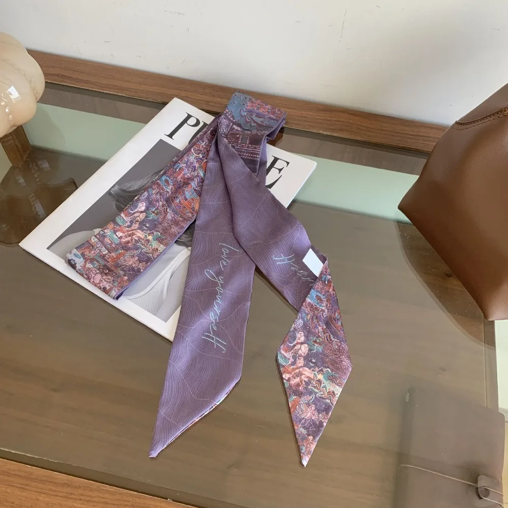 

Fashion Korean Long Silk Scarf Large Size Summer Hair Band Y2k Versatile Long Ribbon Belt Tie For Women