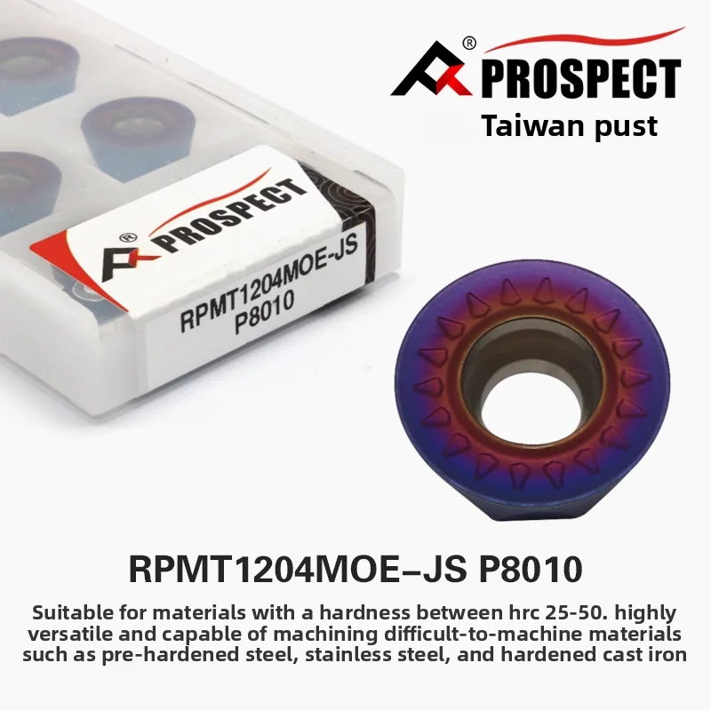PROSPECT RPMT10T3MO RPMT1204MOE-JS P8010 Milling Inserts - Nano Blue Coating for Hardened Steel Milling