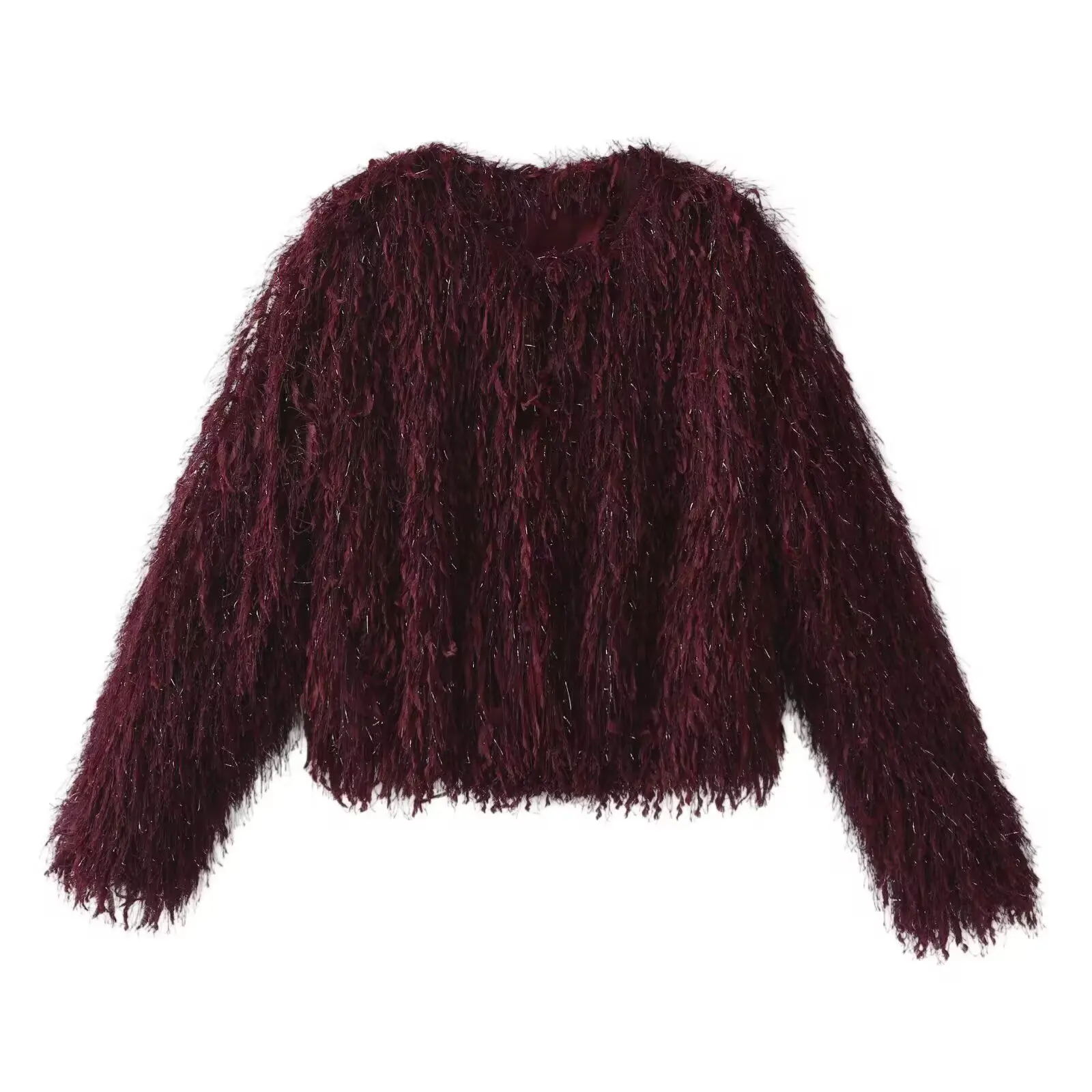 2026 New Elegant Round Neck Metal Trim Women Short Jacket Multiple Colors Optional Slim Fit Slimming Versatile