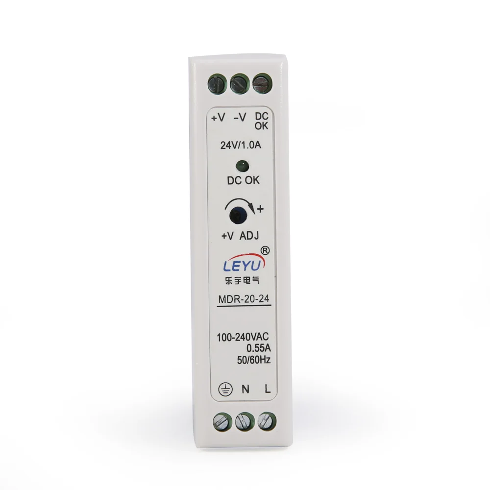 CE Approved For MDR-20-24 Din Rail Power Supply 20W 24VDC 1A Switching Power Supply for Medical Devices