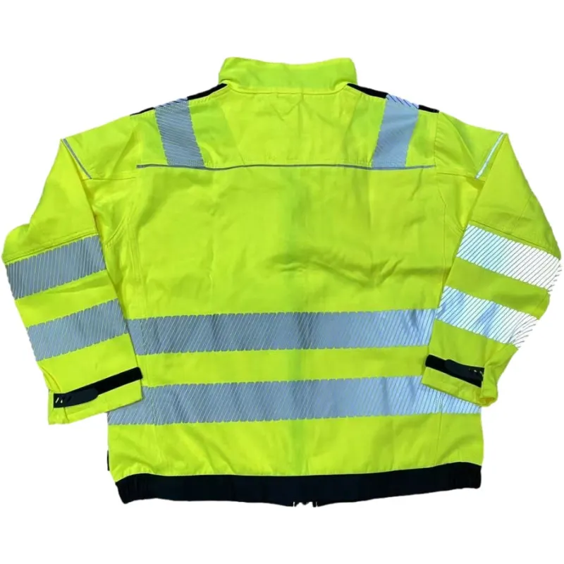 Safety Reflective Jacket Men Work Jacket Men Construction Zipper Front Work Wear Reflective