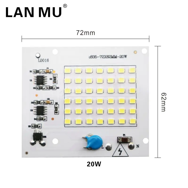 LED Lamp Chips 220V SMD Bulb 2835 Smart IC Led Light Input 10W 20W 30W 50W 100W For Outdoor FloodLight