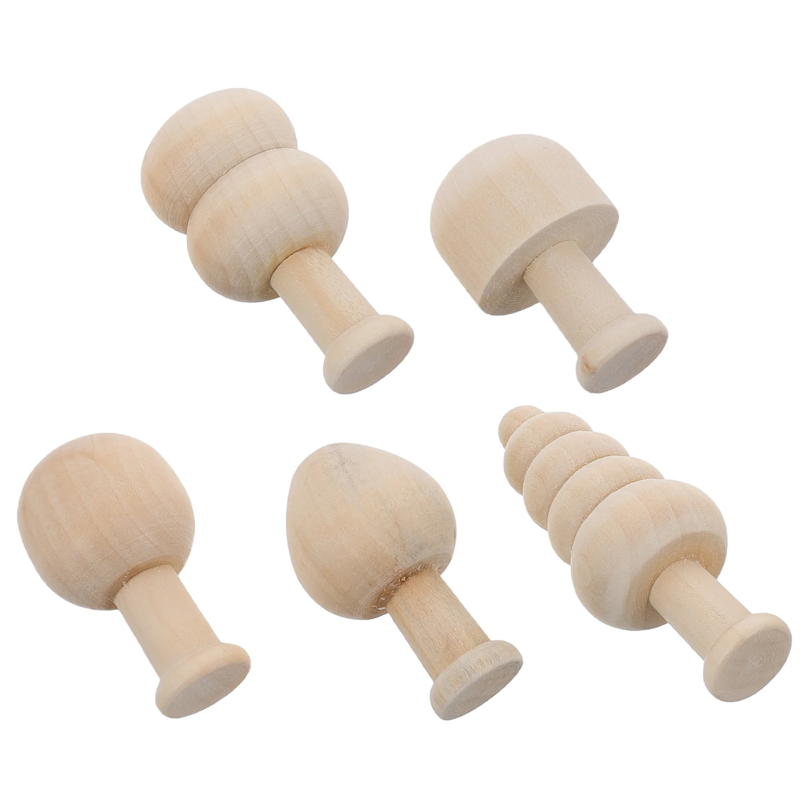 Giocattoli dipinti in legno Decorazioni per funghi Figurine Decorazione Bambole per la casa Funghi per artigianato