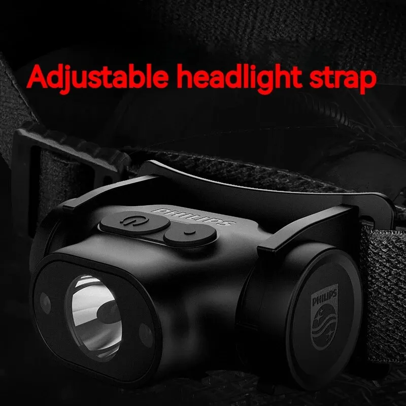 Philips LED Headlamp Sensor Head Flashlight of Lighting Type-C Rechargeable Headlight Outdoor Camping Fishing Lantern