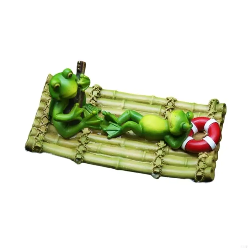Froglet Pond Figurine Resin Statue for Garden Display and Planter Decoration 55KF