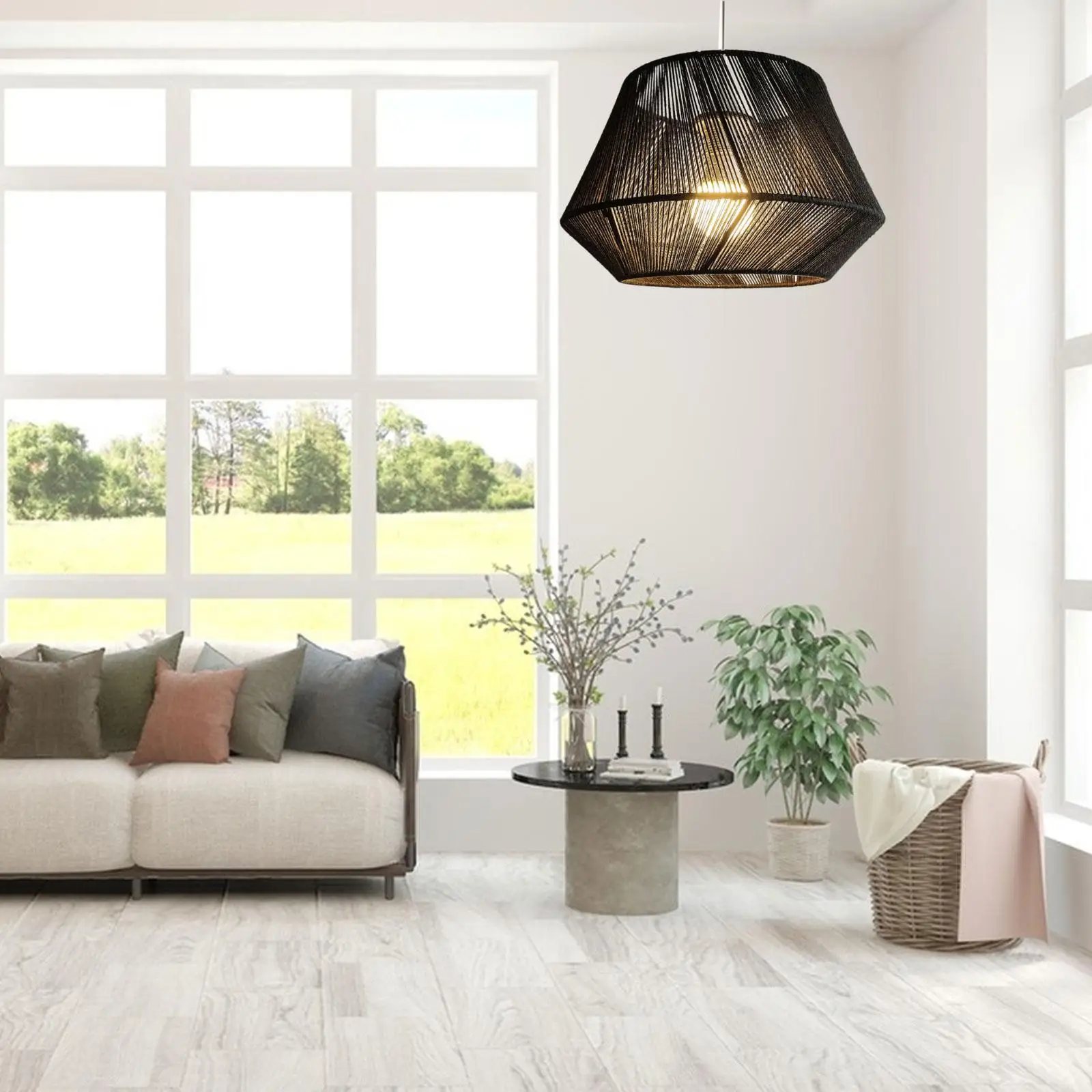 

Woven Chandelier Shade Lighting Accessories Retro Easy Installation