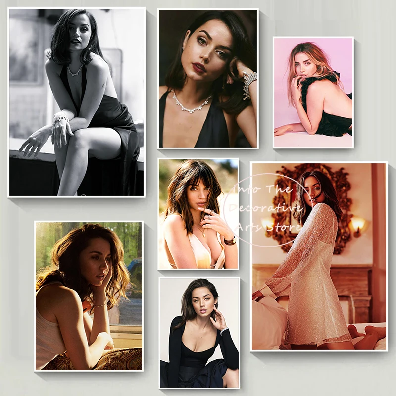 Ana De Armas Movie Female Star Fashion Posters Prints Canvas Painting Wall Art Picture Living Room Coffee Shop Home Decor