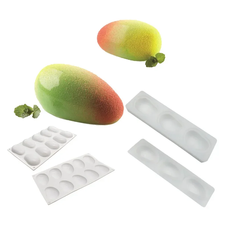 Mango Shape Mousse Dessert Silicone Mold Baking DIY Semi-dimensional Mango Ice Cream Chocolate Mold
