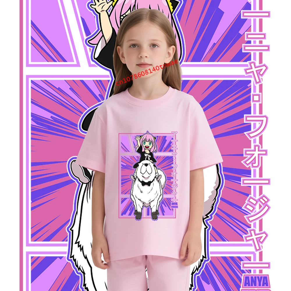 Anime Cosplay Anya - Camiseta de algodón con estampado de