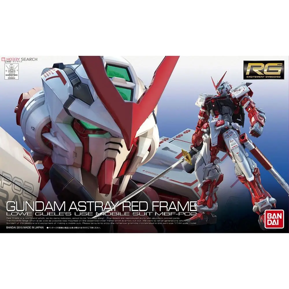 

Bandai Rg 19 1/144 Astray Exceed Gundam Red Frame Red Astray Lost Assembly Model Cool Gift Mecha Warrior Model Figurine Puzzle