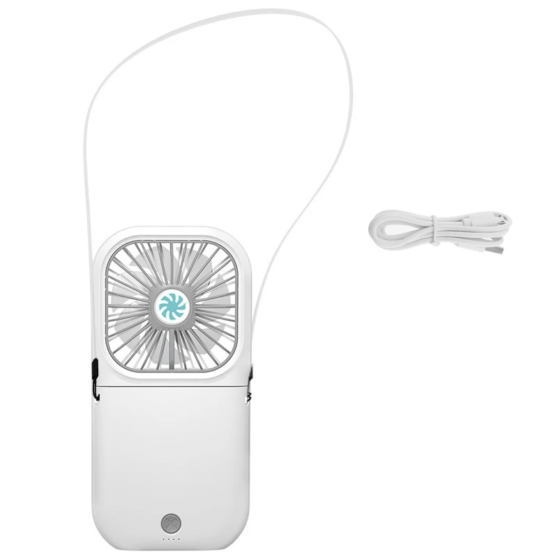 

Portable Hanging Neck Fan USB Rechargeable Mini Folding Fan Outdoor Handheld Air Conditioner Travel Cooler